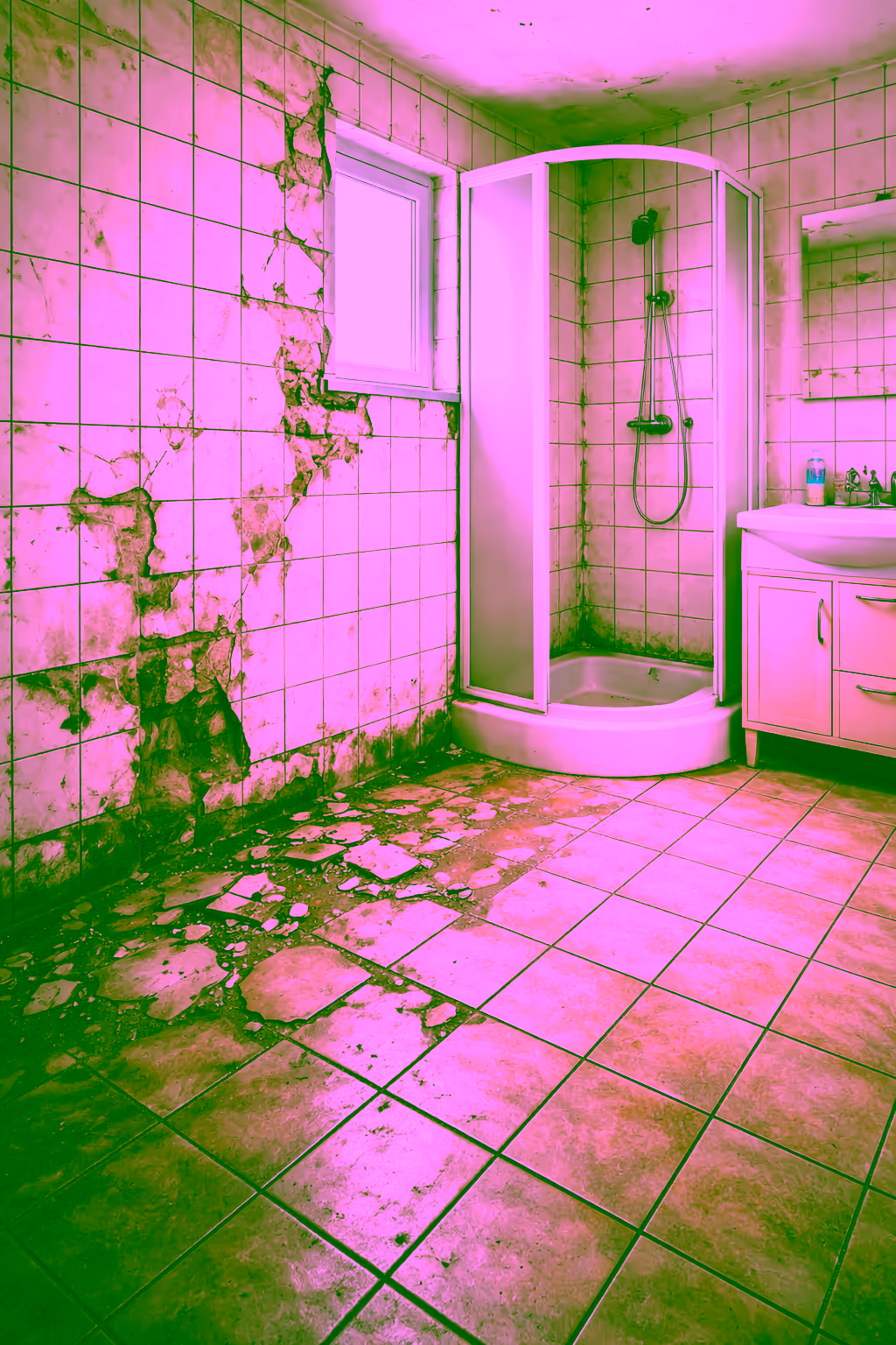 Salle de bain avant rénovation — Rénovation carrelage intégrale — Blagnac